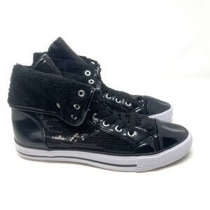 Double Platinum Performance Wear Black  Destiny High-Tops Sequined Shoes Size 9
